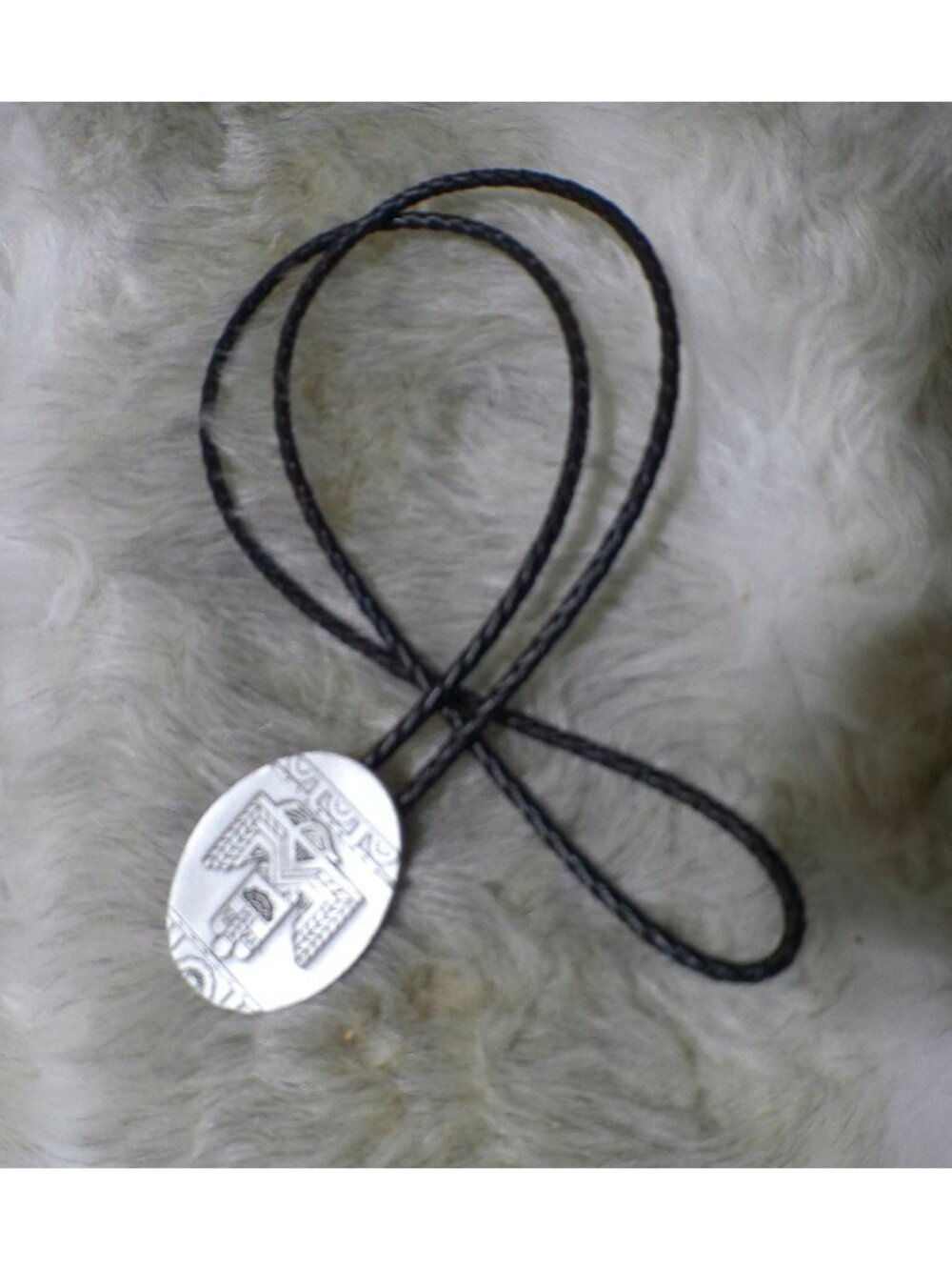 Vintage FORT Tie Necklace Tie Thunderbird Southwestern Native American